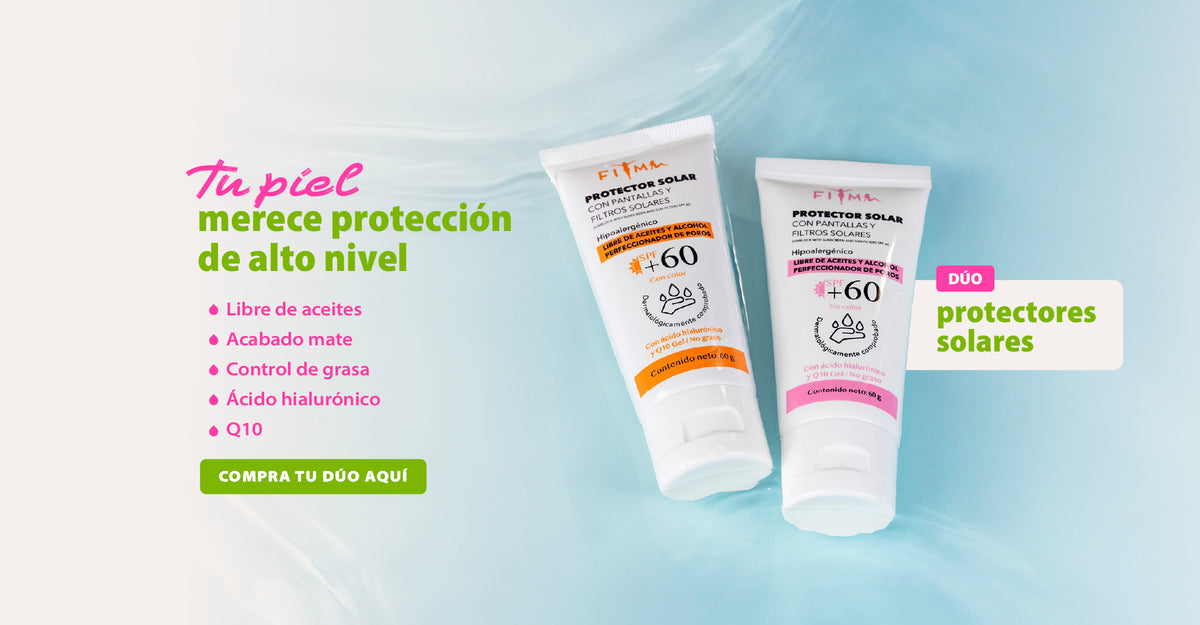 Duo Protectores solares Fitme con y sin color FPS 60